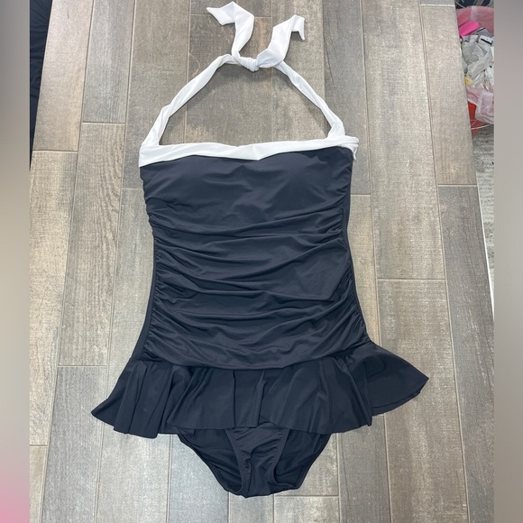 NEW Lauren by Ralph Lauren Bel Air Skirted One-Piece Swimsuit - Picture 2 of 9